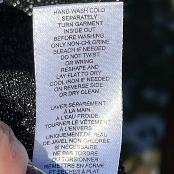 House of Harlow 1960 NWT Women's Black Silver Lurex Metallic Dress Mock Neck Med - Picture 7 of 12